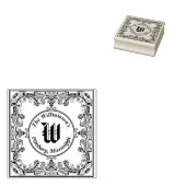 Name der Monogramm-Anfangsquadrat Gummistempel (Stempel)