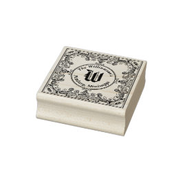Name der Monogramm-Anfangsquadrat Gummistempel