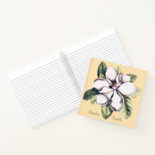 Name der Monogramm-Blume Magnolia Notizblock (Innenseite)