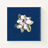 Name der Monogramm-Blume Magnolia Notizblock (Rückseite)