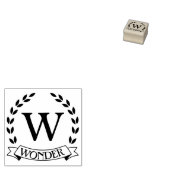 Name der Monogramm-Buchstaben-Rahmenfamilie Gummistempel (Stempel)
