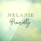 Name der Monogramm | Elegant Minimal Fensteraufkleber (Blatt 3)