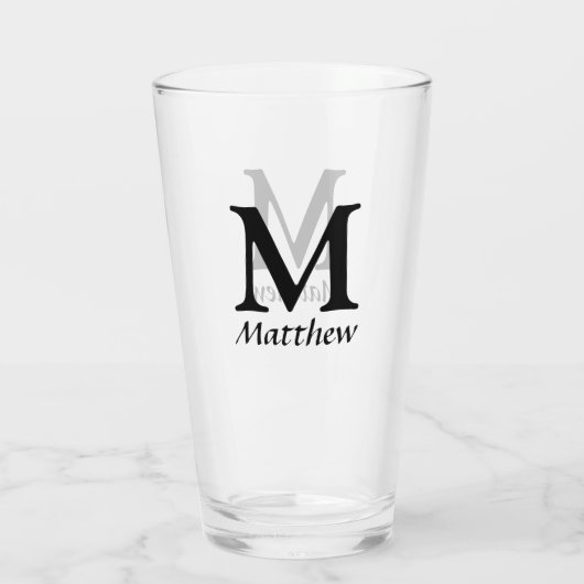 Name der Monogramm Glas (Rückseite)