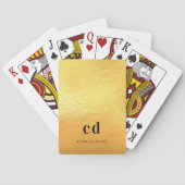 Name der Monogramm-Gold-Initialen Spielkarten (Rückseite)