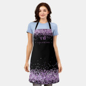 Name der Monogramm-Initialen des lila Glitzer Schürze (Getragen)