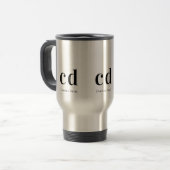 Name der Monogramm-Initialen Reisebecher (Vorderseite Links)