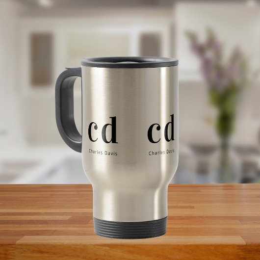 Name der Monogramm-Initialen Reisebecher