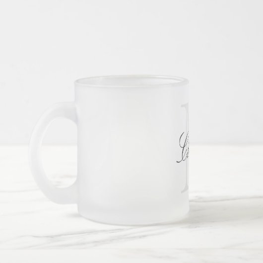 Name der Monogramm Mattglastasse (Links)