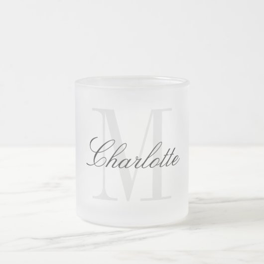 Name der Monogramm Mattglastasse (Mittel)