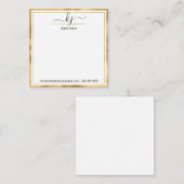 Name der Monogramm | vom Schreibtisch der Karte (Vorne/Hinten)