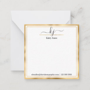 Name der Monogramm Vom Schreibtisch der Karte