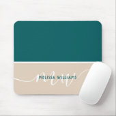 Name der Monogrammbezeichnung für grün und weiß Mi Mousepad (Mit Mouse)