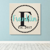 Name der Monogrammfamilie Leinwanddruck (Insitu (Holzboden))