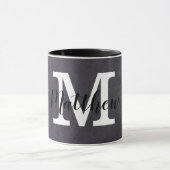 Name der Monogrammkarte für Schwarz/Weiß Tasse (Zentrum)
