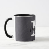 Name der Monogrammkarte für Schwarz/Weiß Tasse (Links)