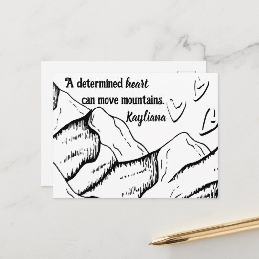 Name der motivierend Festgestellten HerzbewegungsM Postkarte (Vorderseite/Rückseite Beispiel)