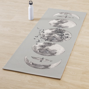 Name der mystischen Mondphasen im Wasserfarbenwald Yogamatte