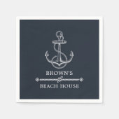 Name der Nautic Anchor Beach oder Lake House Serviette (Vorderseite)