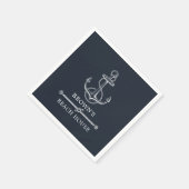 Name der Nautic Anchor Beach oder Lake House Serviette (Ecke)