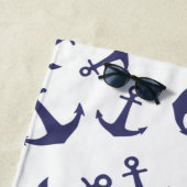 Name der Nautic Anchor Muster Navy Stripes Strandtuch (Beispiel)