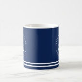 Name der Nautic Anchor Navy Blue Beach House Kaffeetasse (Mittel)