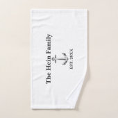 Name der Nautikfamilie Weiß Badhandtuch Set (Handtuch)