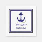 Name der nautischen Ankerboote Serviette (Vorderseite)