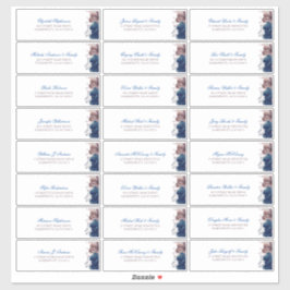 Name der Navy Blue Mauve-Blume Aufkleber