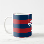 Name der Navy Blue und Red Rugby Stripes Kaffeetasse (Links)