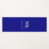 Name der Navy-Monogram-Initialen Yogamatte (Vorderseite (Horizontal))