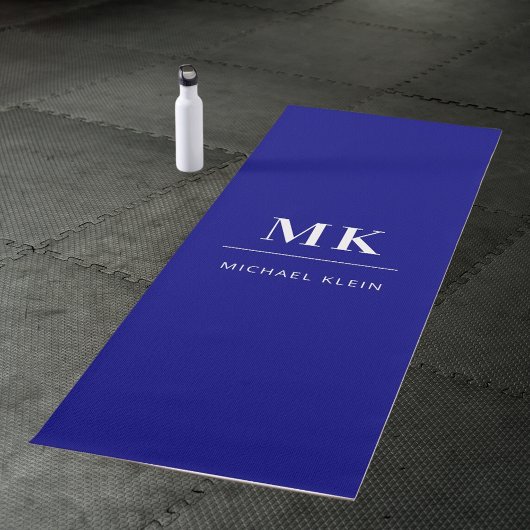 Name der Navy-Monogram-Initialen Yogamatte
