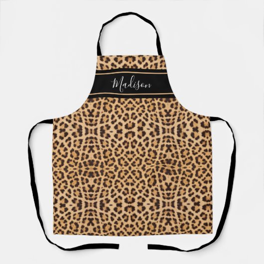 Name der neuen Leopard Animal Print Monogram Schürze (Vorderseite)