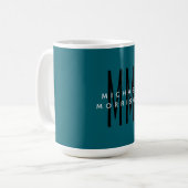 Name der niedlichen blauen Farbmonogramme Kaffeetasse (Vorderseite Links)