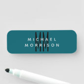 Name der niedlichen blauen Farbmonogramme Namensschild (Beispiel)