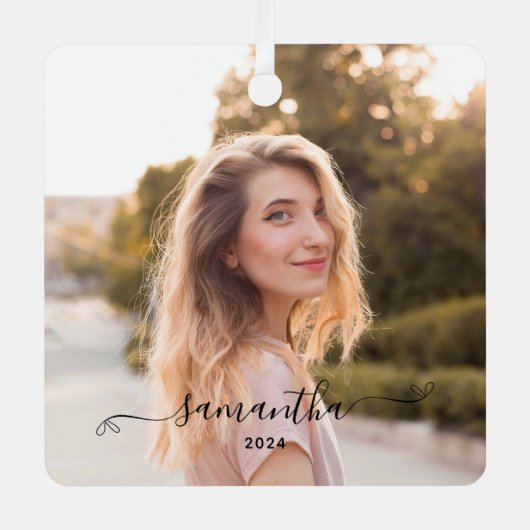 Name der niedlichen Bow-Signatur Ornament Aus Metall (Vorderseite)