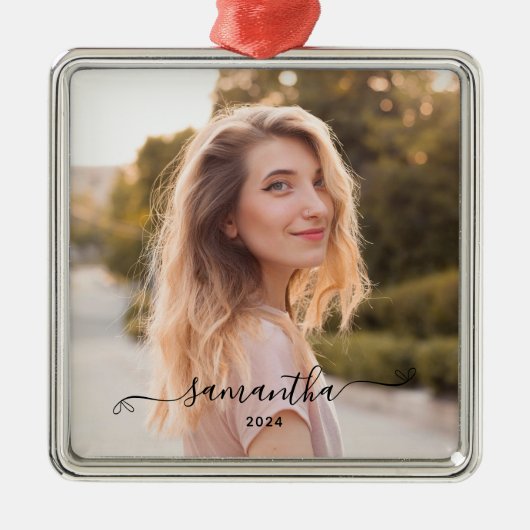 Name der niedlichen Bow-Signatur Ornament Aus Metall (Vorne)