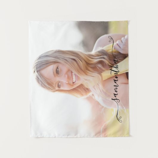 Name der niedlichen Bow-Signatur Wandteppich (Vorderseite)