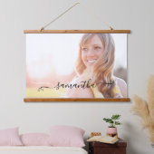 Name der niedlichen Bow-Signatur Wandteppich Mit Holzrahmen (Schlafzimmer)