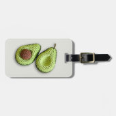 Name der niedlichen Cotgecore Crochet Avocado Mono Gepäckanhänger (Vorderseite horizontal)