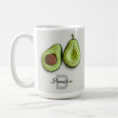 Name der niedlichen Cotgecore Crochet Avocado Mono Kaffeetasse (Links)