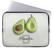 Name der niedlichen Cotgecore Crochet Avocado Mono Laptopschutzhülle (Vorderseite)