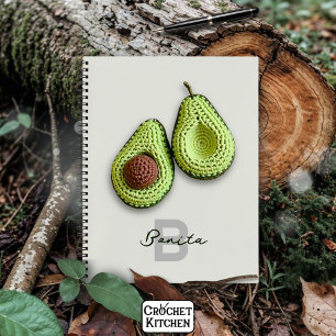 Name der niedlichen Cotgecore Crochet Avocado Mono Notizblock