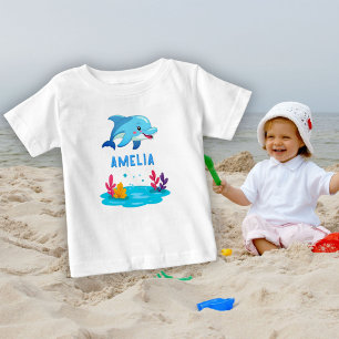 Name der niedlichen Delphintiere Baby T-shirt