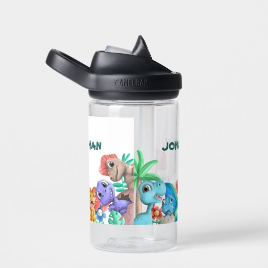 Name der niedlichen Dinosaurier-Monogramm Trinkflasche (rechts)