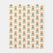 Name der niedlichen Feline Muster Wasserfarbe Fleecedecke (Vorderseite)