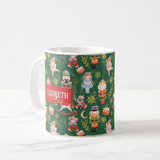 Name der niedlichen festigen Nutcracker-Ballettcha Kaffeetasse (Vorderseite Links)