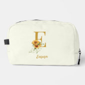 Name der niedlichen floralen Monogramm personalisi Waschbeutel (Vorderseite)