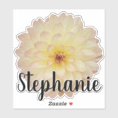 Name der niedlichen Girl-Blume Aufkleber (Blatt)
