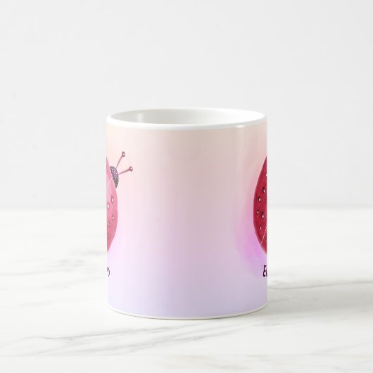 Name der niedlichen Girly Ladybug Kaffeetasse (Mittel)