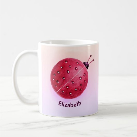 Name der niedlichen Girly Ladybug Kaffeetasse (Links)